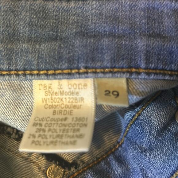 Rag & Bone Light Wash Distressed Skinny Jean 29 Winter Classic Boho Minimalist - Picture 11 of 13